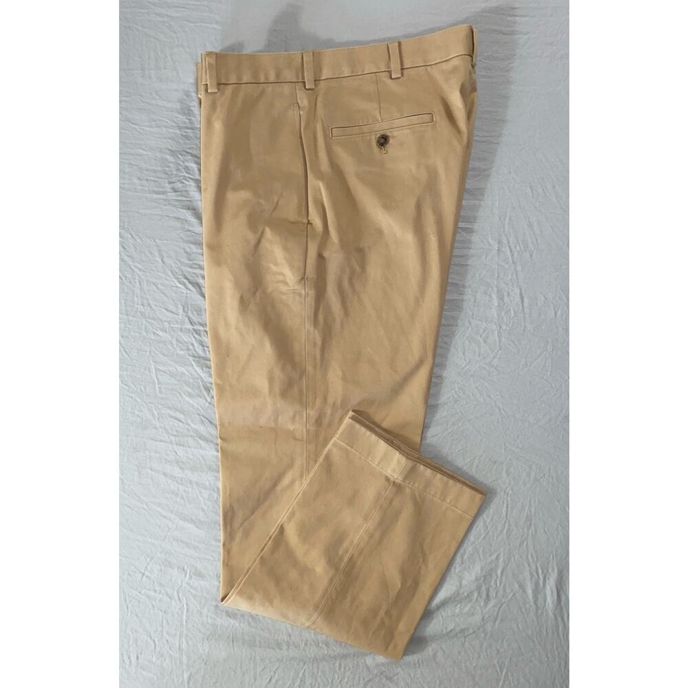 Brooks Brothers Flat Front Clark Advantage Chino Dress Pants. Orange, Mens 35X32